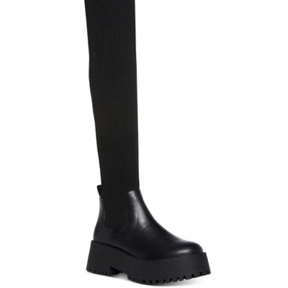 Steve Madden- Scoop Over-the-Knee Knit Lug Sole Boot (NWT) - Picture 12 of 16